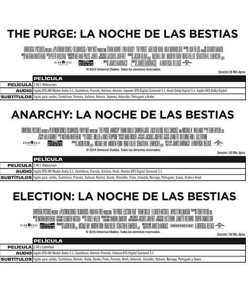 Pack La Purga - 5 películas (2013-2021)